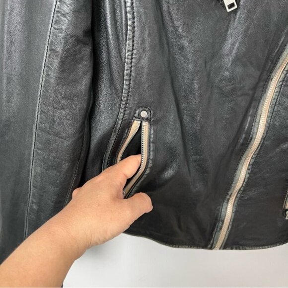 🩷 Mauritius, Women's Leather Jacket - Black. Size: 6 (US). NWT - Picture 15 of 16